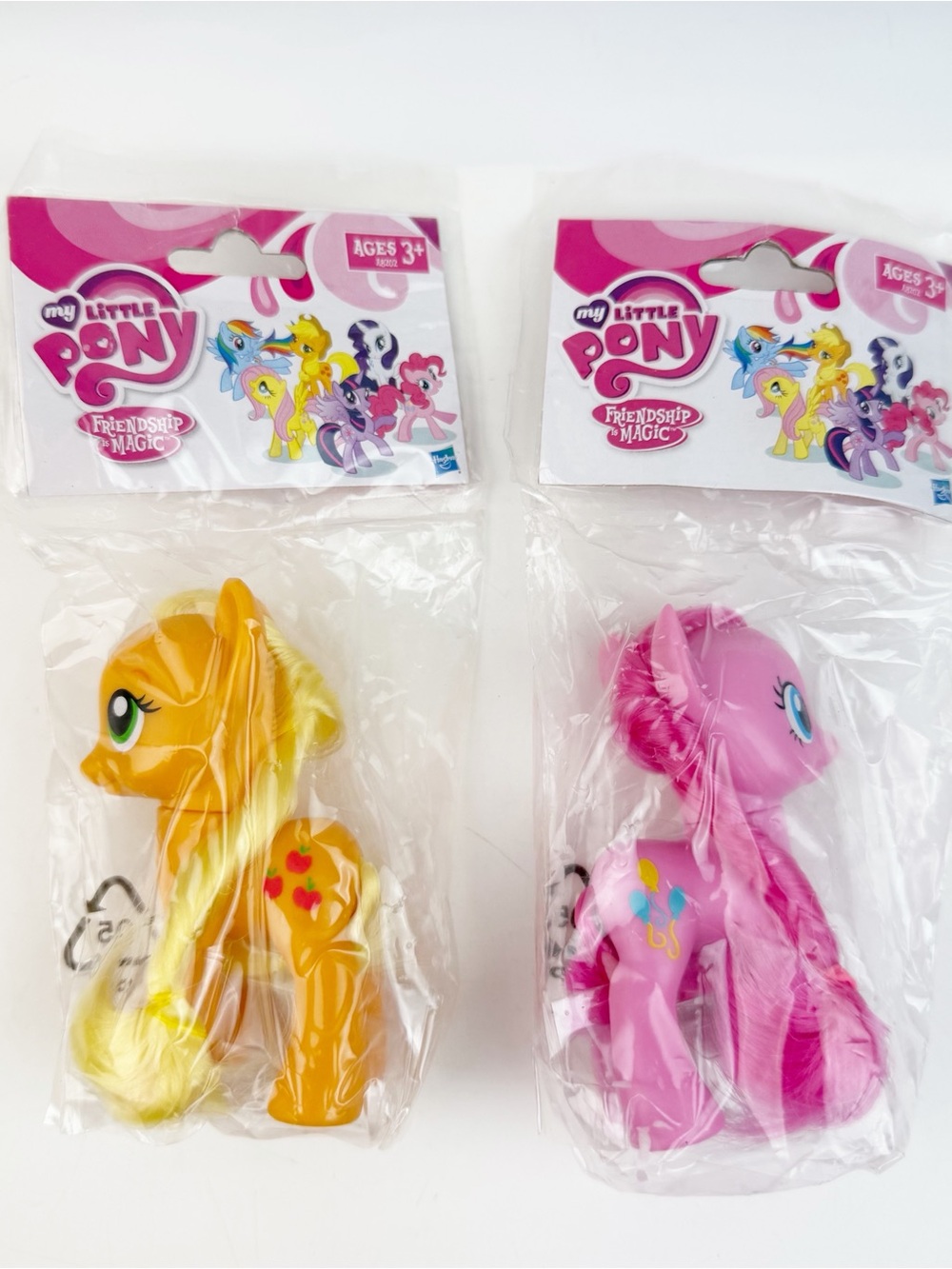 My Little Pony Applejack & Pinkie Pie MLP G4 3" Figures Brushable New NIP